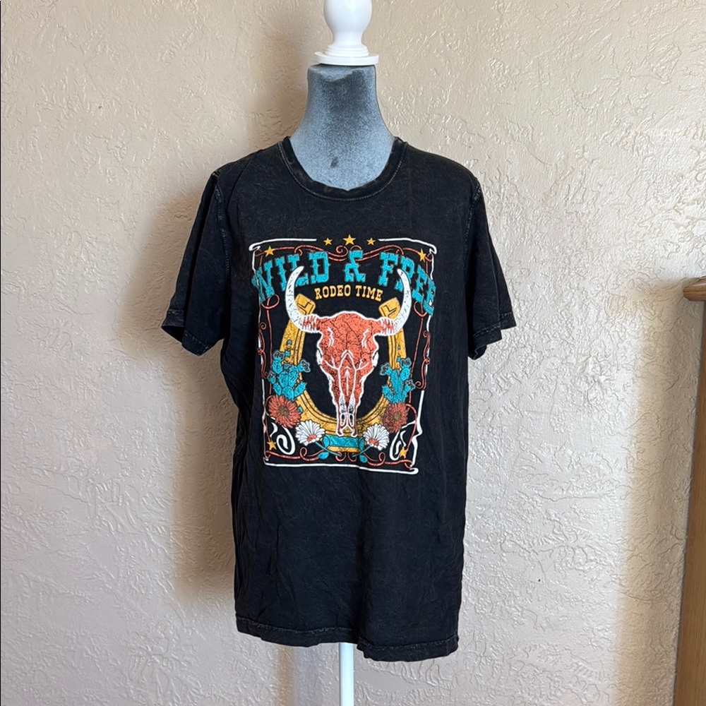 Rodeo Time Graphic Black T-Shirt